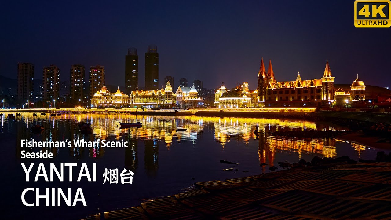 Immersive street-level walking tour through Yantai Zhifu, China, showcasing authentic urban landscapes, local architecture, and the vibrant atmosphere of the city's neighborhoods