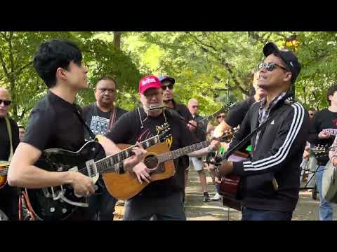 Please Mr. Postman.💙💎 John Lennon's 84th Birthday at Strawberry Fields NYC. Oct. 9, 2024.