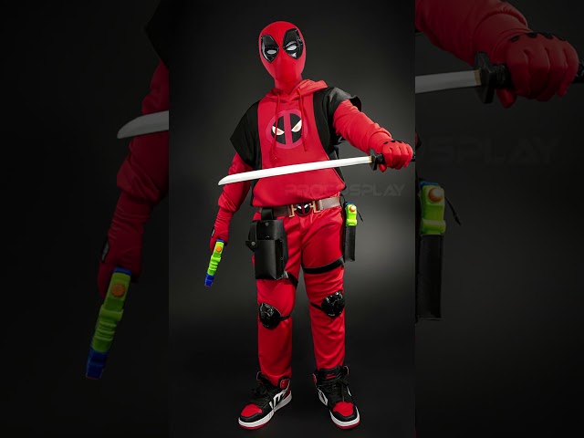 Vídeo relacionado con YISKY Disfraz Deadpoo Niño, Deadpoo Cosplay Traje, Mono de Superheroe de Cosplay, Mono de héroes Niño, Disfraz Deadpo0 con máscara, Mon0 Heros Niñ0 para Carnaval Halloween Navidad cumpleaños