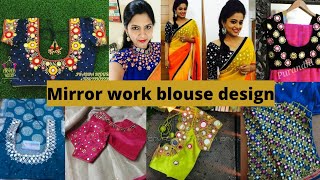 latest mirror work blouse designs 2022#trending mirror work blouse designs