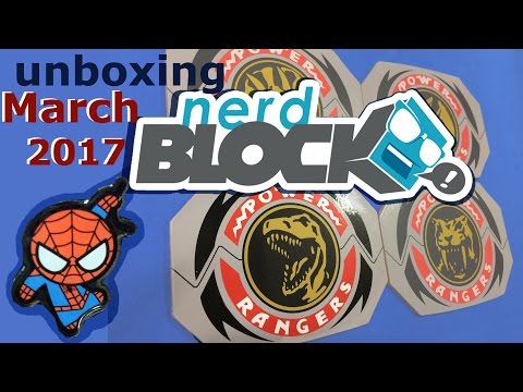 Nerd Block Classic Unboxing - March 2017 - Team Up - Exclusive POWER RANGERS items