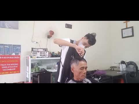 chia sẻ cắt tóc kê lược xanh chân mát mẻ