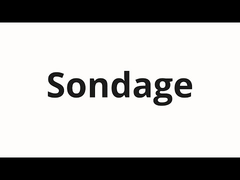 How to pronounce Sondage