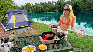 Camping, Snorkeling & Cooking ASMR (Alexander Springs Florida)