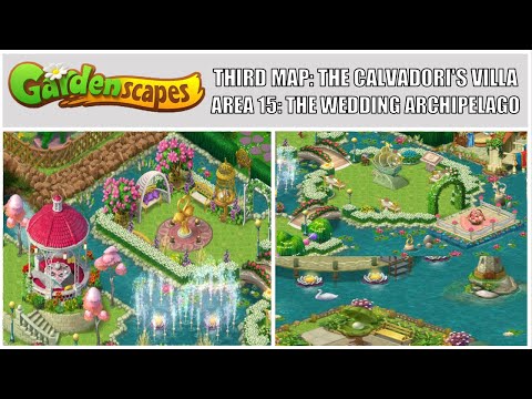 Gardenscapes: New Acres Gameplay Part 13 - Restoring Area 15: The Wedding Archipelago