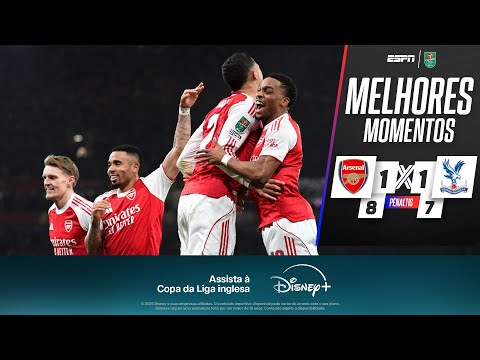 Gols e lances de Arsenal x Crystal Palace