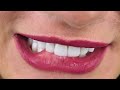 Ultra Closeup Of Lip Biting Teeth And Tongue Mouth Play Macro Shots