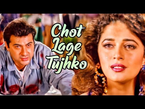 Chot Lage Tujhko To Dard Mujhe 4k HD ((💔Sad Song💔)) Sanjay Kapoor, Madhuri Dixit |Udit Narayan, Alka