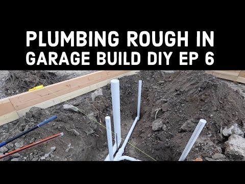 Plumbing Rough in Under Slab Garage Build diy EP 6