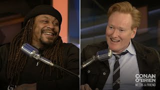 Marshawn Lynch Tells Conan What Really Goes On In An NFL Pileup | Conan O’Brien Needs a Friend video