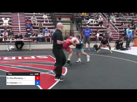 72 Kg Rr Rnd 2 - Braden Stauffenberg, Illinois Vs Richard Fedalen, Warhawks Wrestling De62