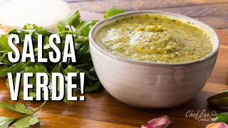 Mexican Salsa Verde | Roasted Tomatillo Salsa | Chef Zee Cooks
