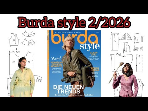 Burda style 2/2026 , full preview and complete line drawing ♥️ 