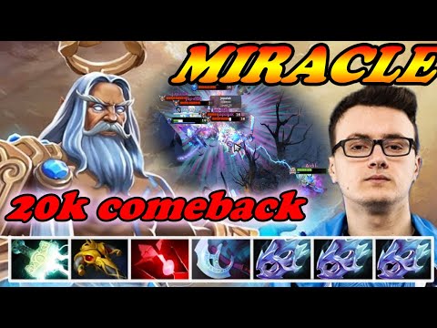 Miracle Zeus carry ultra fast attack speed 20k comeback | Immortal Best Ranked Gameplay