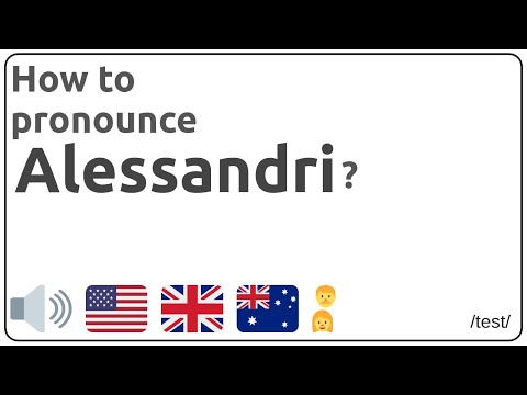 How to pronounce Alessandri in english?