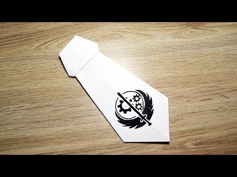 GIFT FOR FATHER'S DAY | Knight's Tie | BROTHERHOOD OF STEEL "Fallout 4"| ORIGAMI Tutorial