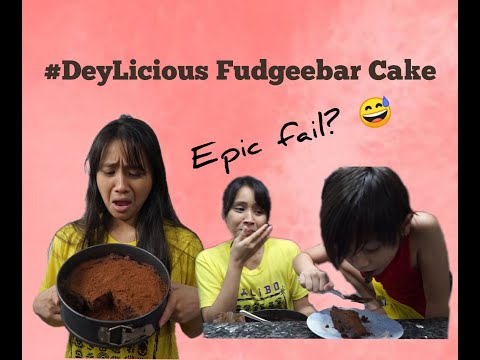 #DeyLicious fudgeebar cake-making fudgee bar cake with Keefe.