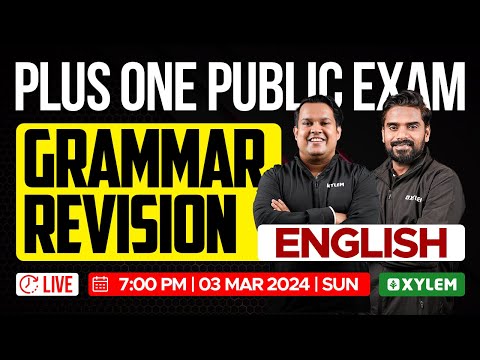 Plus One English - Public Exam - Grammar Revision | Xylem Plus One
