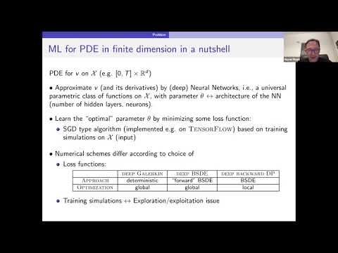 SN Partial Differential Equations and Applications Webinars - Huyên Pham