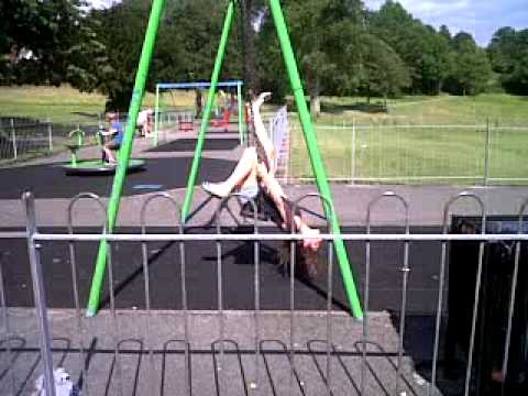 tia back flip on swing fail