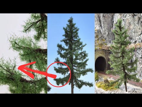 HO scale model railway: Make your own realistic fir trees!