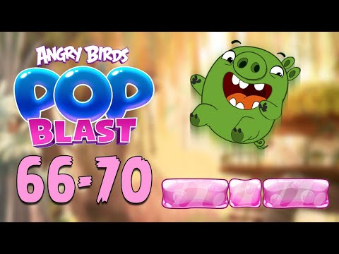 Angry Birds Pop Blast Gameplay Pt 13: Levels 66-70 - Bounce Pads!