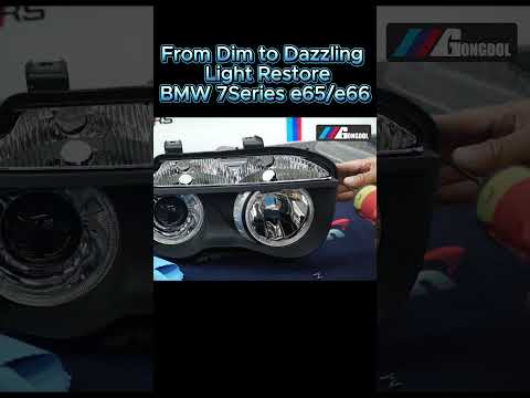 From Dim to Dazzling –BMW 7Series E65 E66 Light Restore #car #headlight #headlightrepair