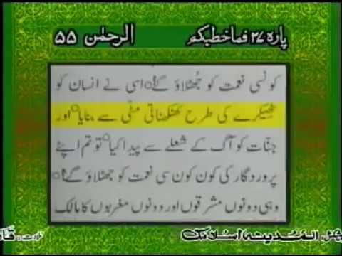 surah rehman with urdu translation full HD 2019