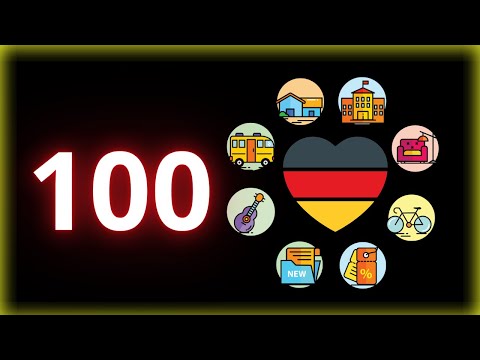 Easy German 100 words - 100 most important German words - Most used German nouns - German learning