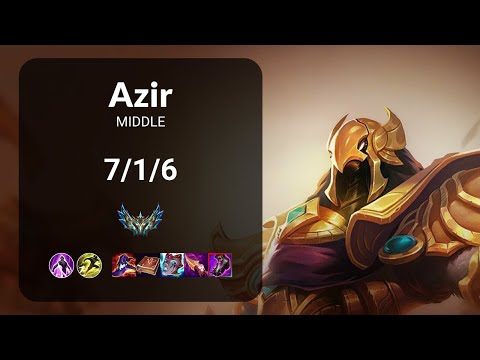 Azir vs Corki MIDDLE - KR CHALLENGER Patch 15.2