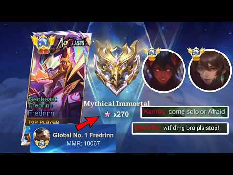 TOP GLOBAL FREDRINN FULL GAMEPLAY IN HIGH RANK MATCH!! MLBB