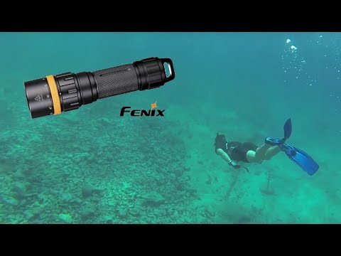 Видео использования фонаря Fenix SD11 под водой 