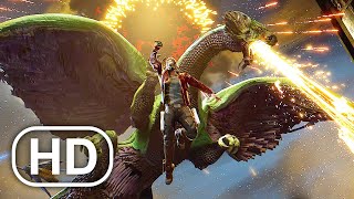 Star Lord & Fin Fang Foom Dragon Space Battle Scene - Guardians Of The Galaxy