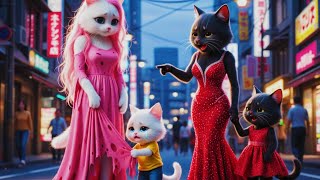 Little mischievous cat cut ✂️ mother's dress 👗 and made new one 😭🤩 #cats #shortvideo#catvideos 