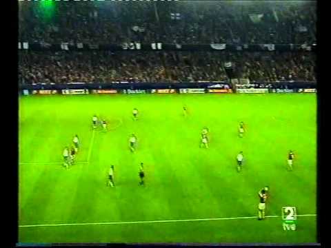 Ultimos minutos de la prorroga en la final Arsenal- Real Zaragoza 10-05-1995