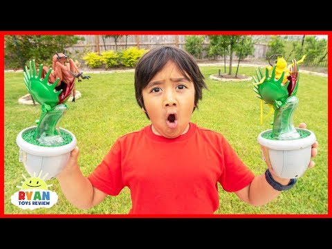 Ryan Learns about Carnivorous Plants |  Educational Video for Kids with Ryan ToysReview
