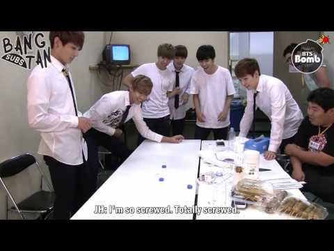 [ENG] 140918 [BANGTAN BOMB] BTS Match! (2) hit the bottle top