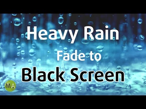 Heavy Rain Sounds (Black Screen) for Sleeping and Deep Relaxation - 10 Hours