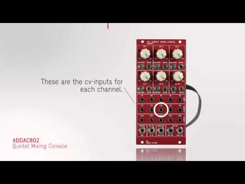 ADDAC System 802 VCA Quintet Mixing Console 2013-Present - Red image 5