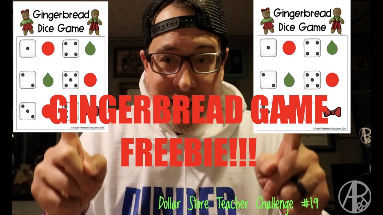Gingerbread Game FREEBIE!!!  Dollar Store Teacher Challenge #20