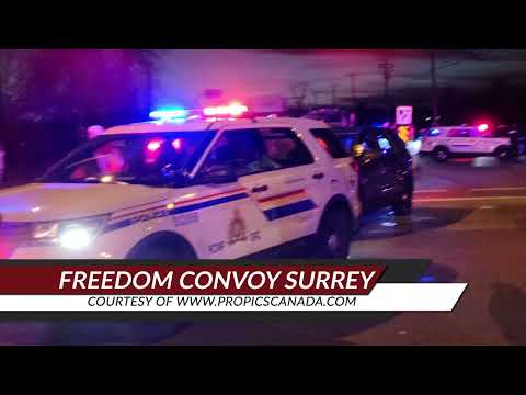 Freedom Convoy 2022 Surrey, British Columbia Canada Feb 12