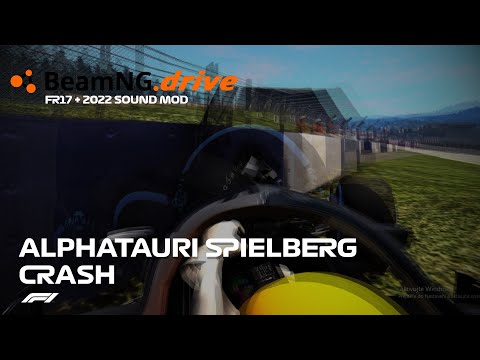 ALPHATAURI SPIELBERG CRASH I BEAMNG.DRIVE CRASH I FR17 + 2022 SOUND MOD