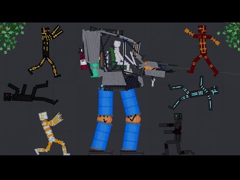 Giant Robot vs Extra biodroid in People Playground