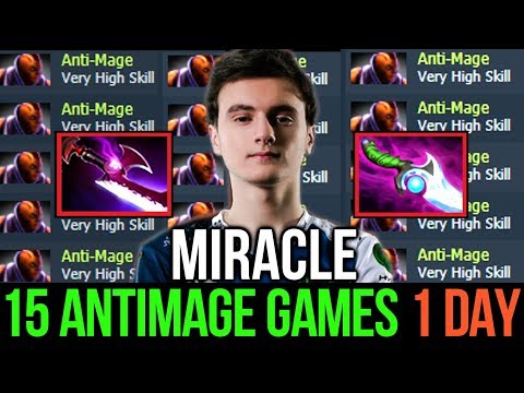 Miracle- spamming 15 games Anti-Mage in 1 day with New Build Dota2