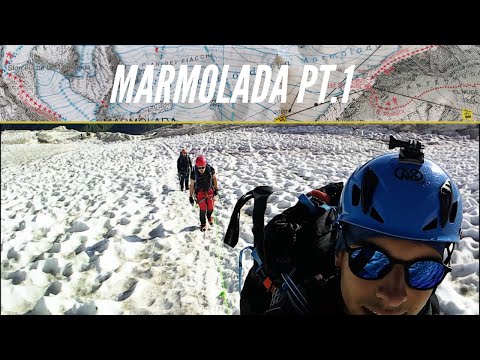 Sul ghiacciaio della Marmolada - Part 1 - preparazione e arrivo alle pendici del ghiacciaio S1 : E2