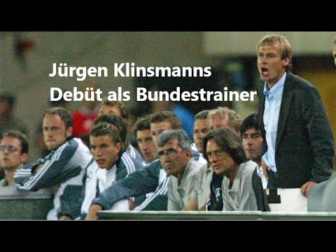 Bundestrainer Jürgen Klinsmann und sein vielversprechendes Debüt (18.08.2004)