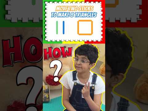 Move 2 Sticks to make 8 Triangles 🤓 #neonschool #matchstickpuzzle #puzzlechallenge #challenge