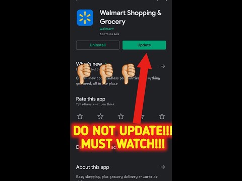 Part of a video titled MUST WATCH!!! HOW TO GET OLD VERSION OF WALMART APP!!!!!