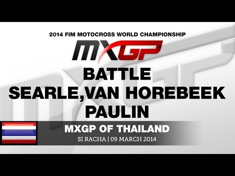 MXGP of Thailand 2014 Searle, van Horebeek & Paulin Fight - Motocross