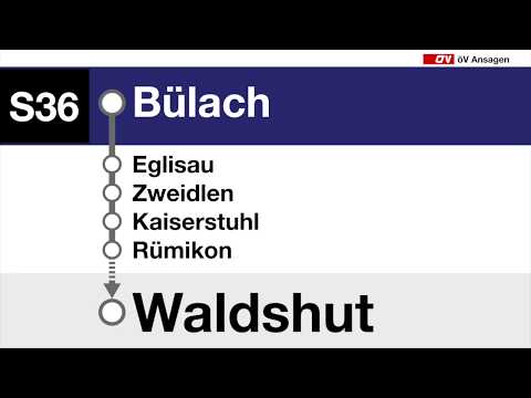Thurbo / ZVV Ansagen - S36 Bülach – Bad Zurzach – Koblenz – Waldshut (D)